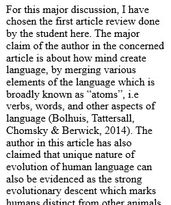 For this discussion, here's what you need to do: •	Review the sample, student annotated bibliography attached in Content: Language Sample Annotated Bibliography.docx •	Answer the prompts below.  After reading the sample student annotated bibliography, cho